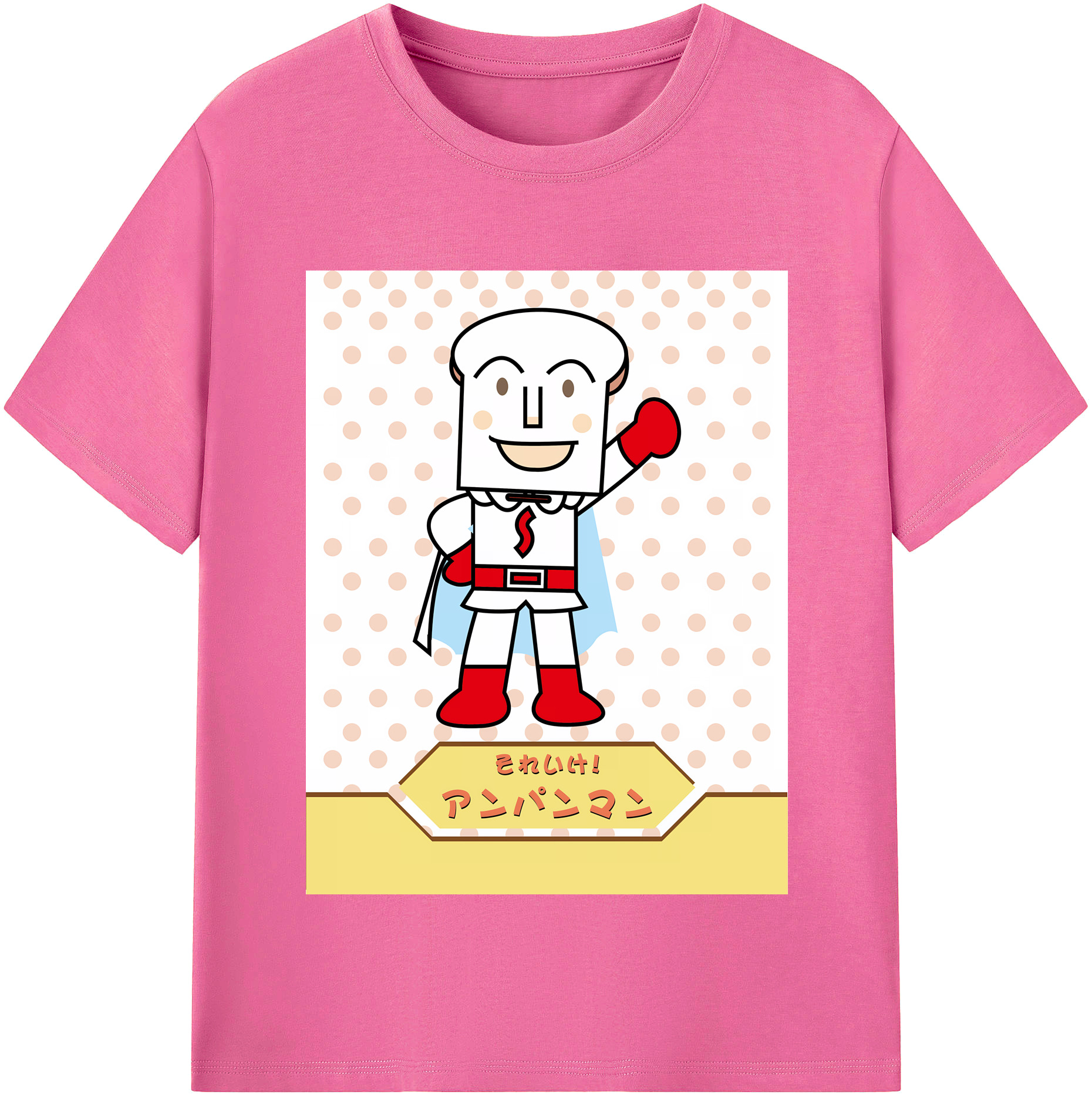 （画像用） アンパンマン Anpanman レディースカジュアルプリントTシャツ（綿100％）